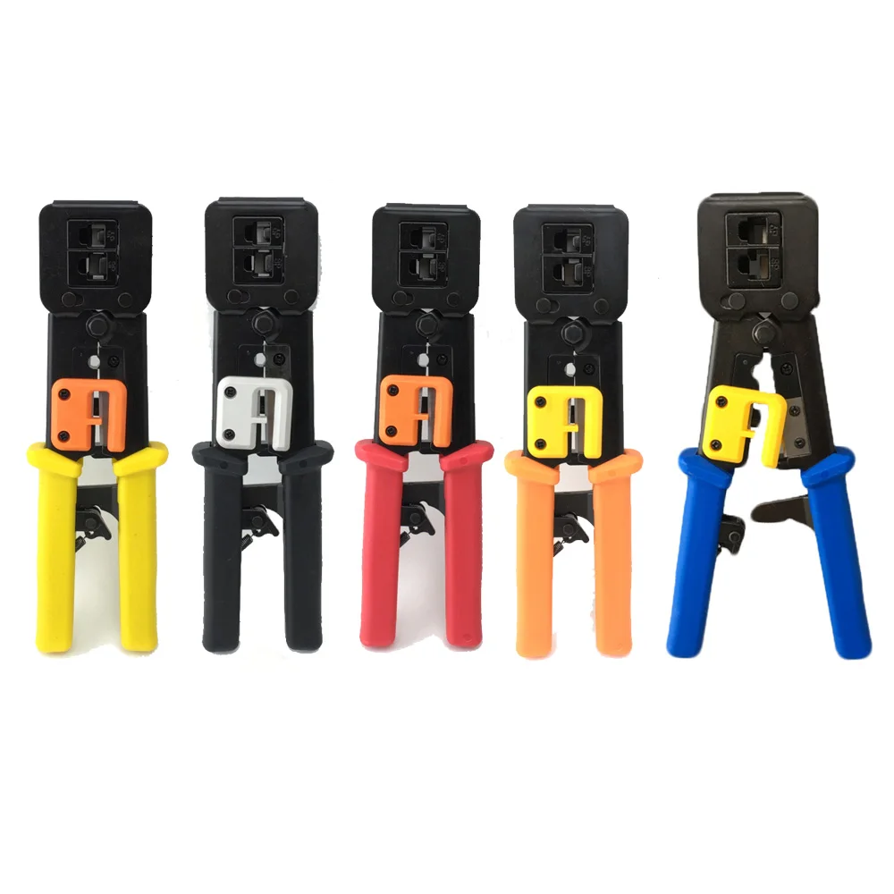 RJ45 щипцы для обжима сетевых инструментов разъем Вилки кусачки для сетевого кабеля легко режется и очистите провод