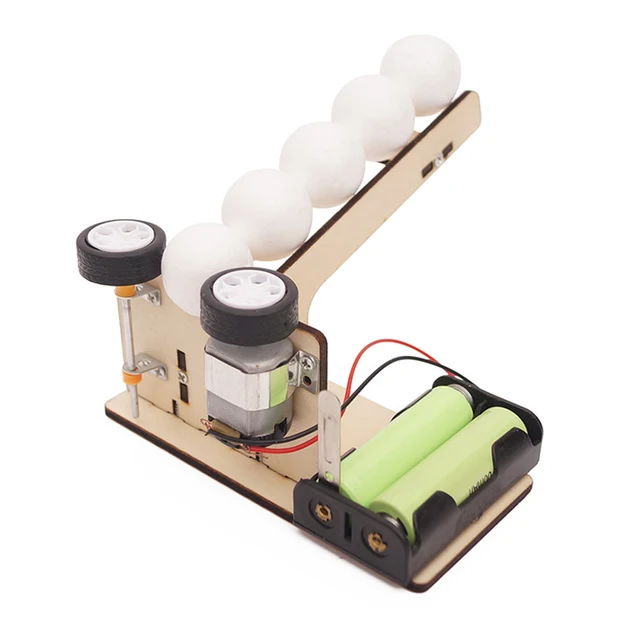 Hand-made Ball Machine DIY Wooden Model Toy