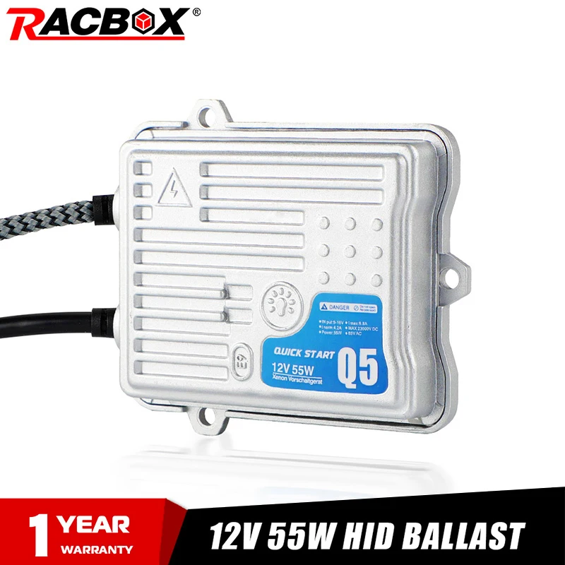 Balasto Slim 55 W HID Xenon Kit de conversión H7 4300K 50 W Metal Faro Bombilla 6k