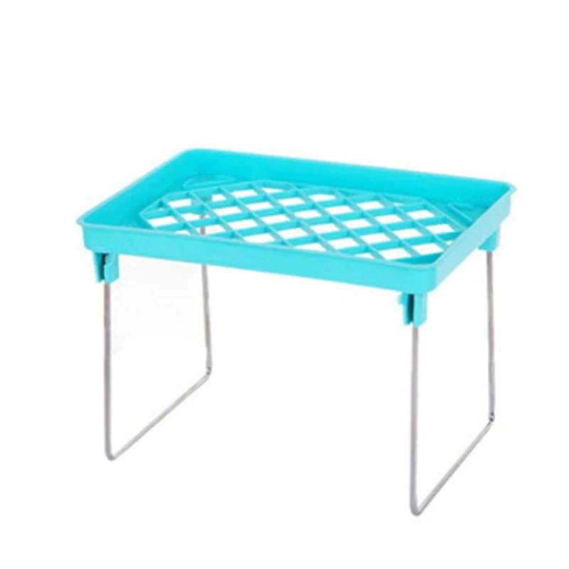 Multi-layer Kitchen Shelf Organizer Storage Rack Foldable Refrigerator Thickened Kitchen Sundry Storage Shelf Rack Random Color