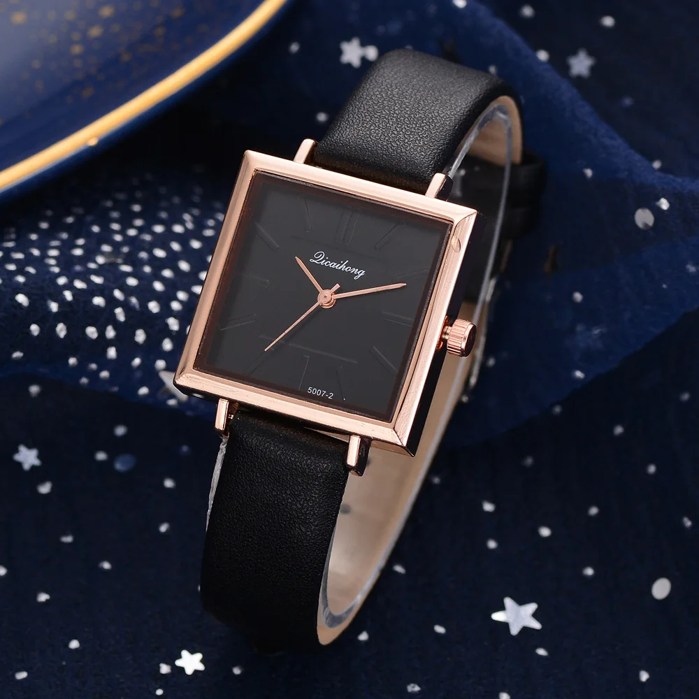 Top Brand Women's Watches Fashion Leather Square Wrist Watch Women Watches Ladies Watch Clock zegarek damski Relojes Mujer 2020 (35)
