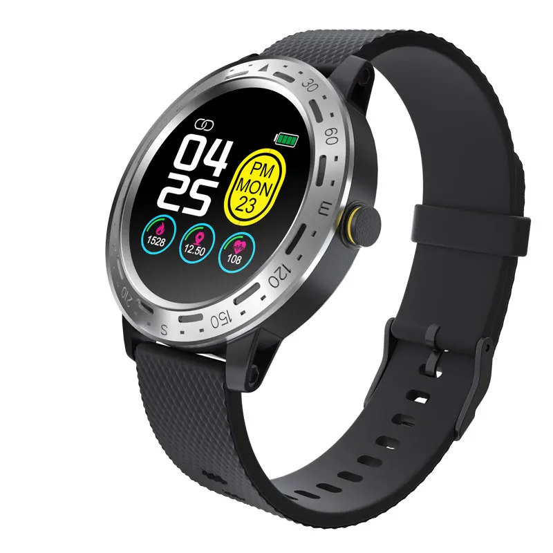 Смарт-часы для мужчин и женщин, измеритель артериального давления, Мужские t умные часы, водонепроницаемые, пульсометр, кислородный монитор, WhatsApp, напоминание, умные часы - Цвет: Sliver black