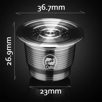 

Stainless Steel Coffee Filter Filled Coffee Maker Metal Reusable Capsule Shell Recycled Filter for Nespresso Machine New