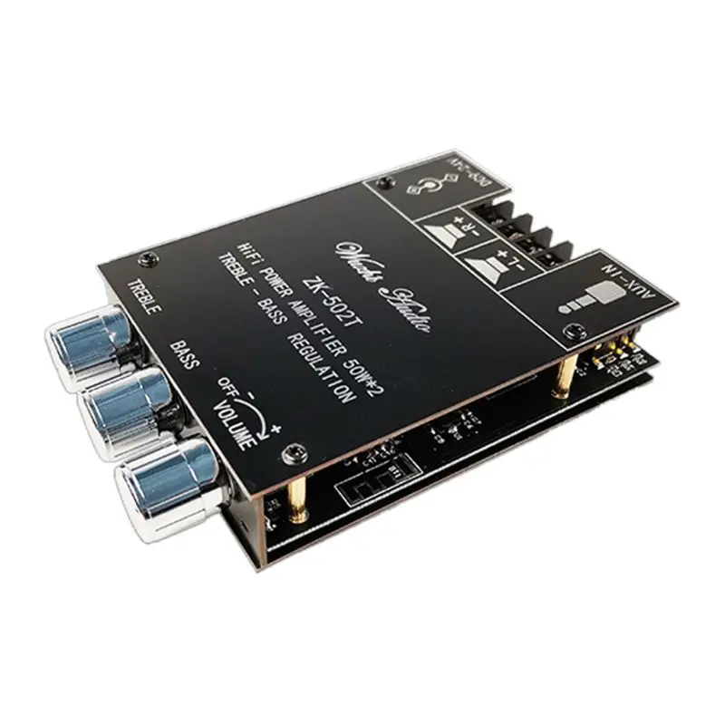 

5.0 Bluetooth DC9-24V Dual Channel Digital Audio TPA3116D2 50W x 2 Treble Bass Amplifier