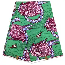 Африканский Воск принты ткань настоящий мягкий хлопок 6 ярдов/шт гарантия Анкара Голландский Настоящий Воск для платья лоскутное шитье 0007