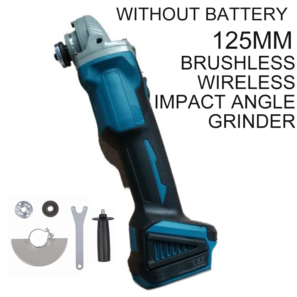 

100mm Angle grinder Brushless Cordless Impact Metal Woodworking Grinding