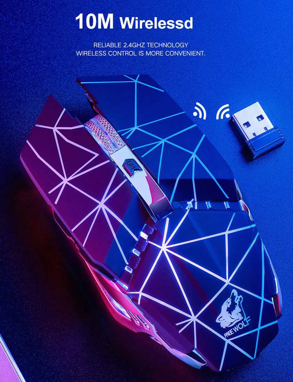 OMESHIN беспроводная мышь 2,4 ГГц Беспроводная оптическая игровая мышь светодиодный подсветка Механическая беспроводная мышь для ПК игровой