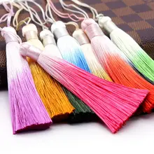 5Pcs 9.5cm Color Polyester tassels with Hanging ring silk sewing bang tassel trim decorative key tassels for pendants home decor Arts 5Pcs 9.5cm Color Polyester tassels with Hanging ring silk sewing bang tassel trim decorative key tassels for pendants home decor Arts