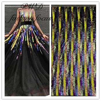 

Sequins french net nigerian wedding dress fabric wonderful design African Tulle Lace Fabric