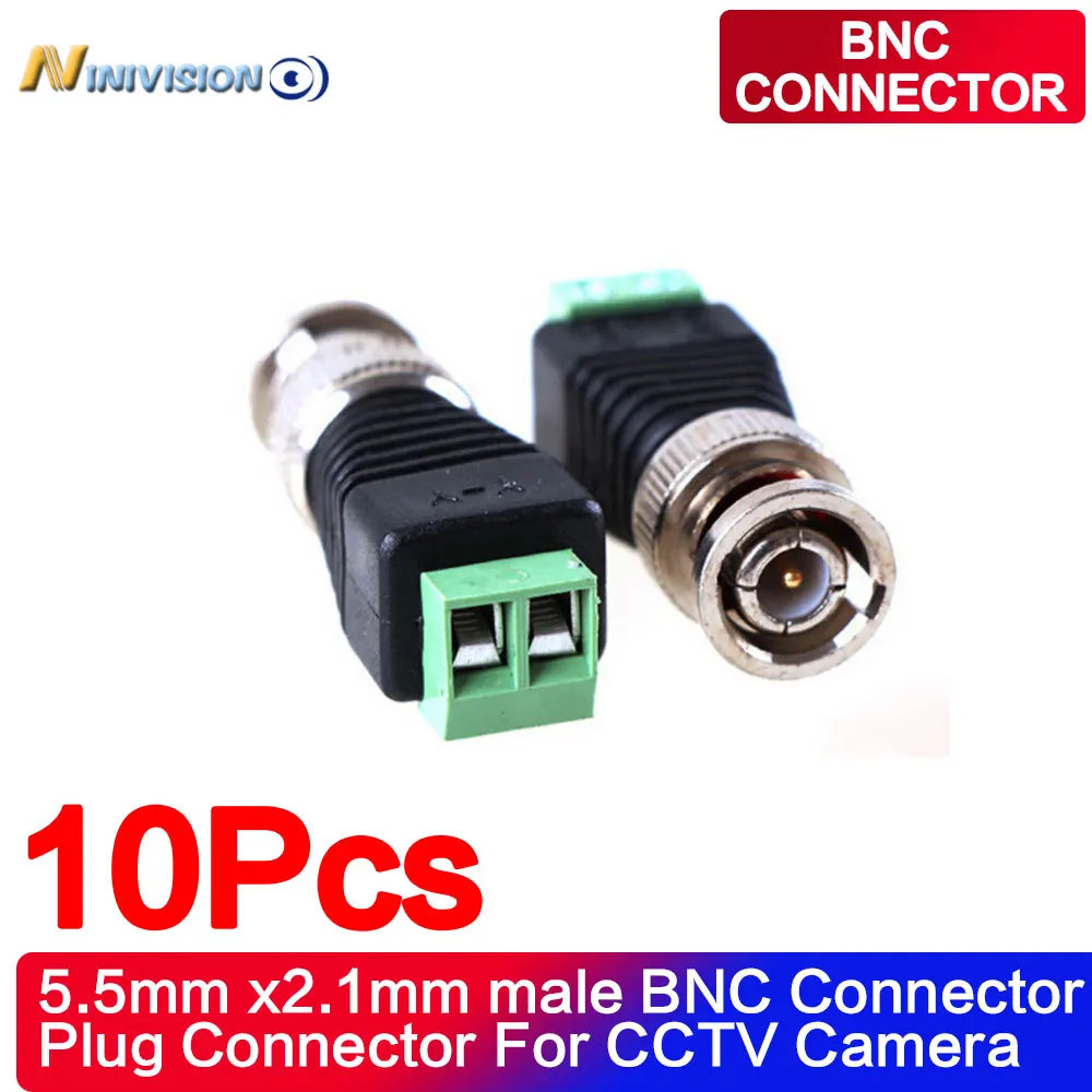 2017 Лидер продаж аксессуары NINIVISION CCTV 10 шт./лот коаксиальный разъем BNC твист для