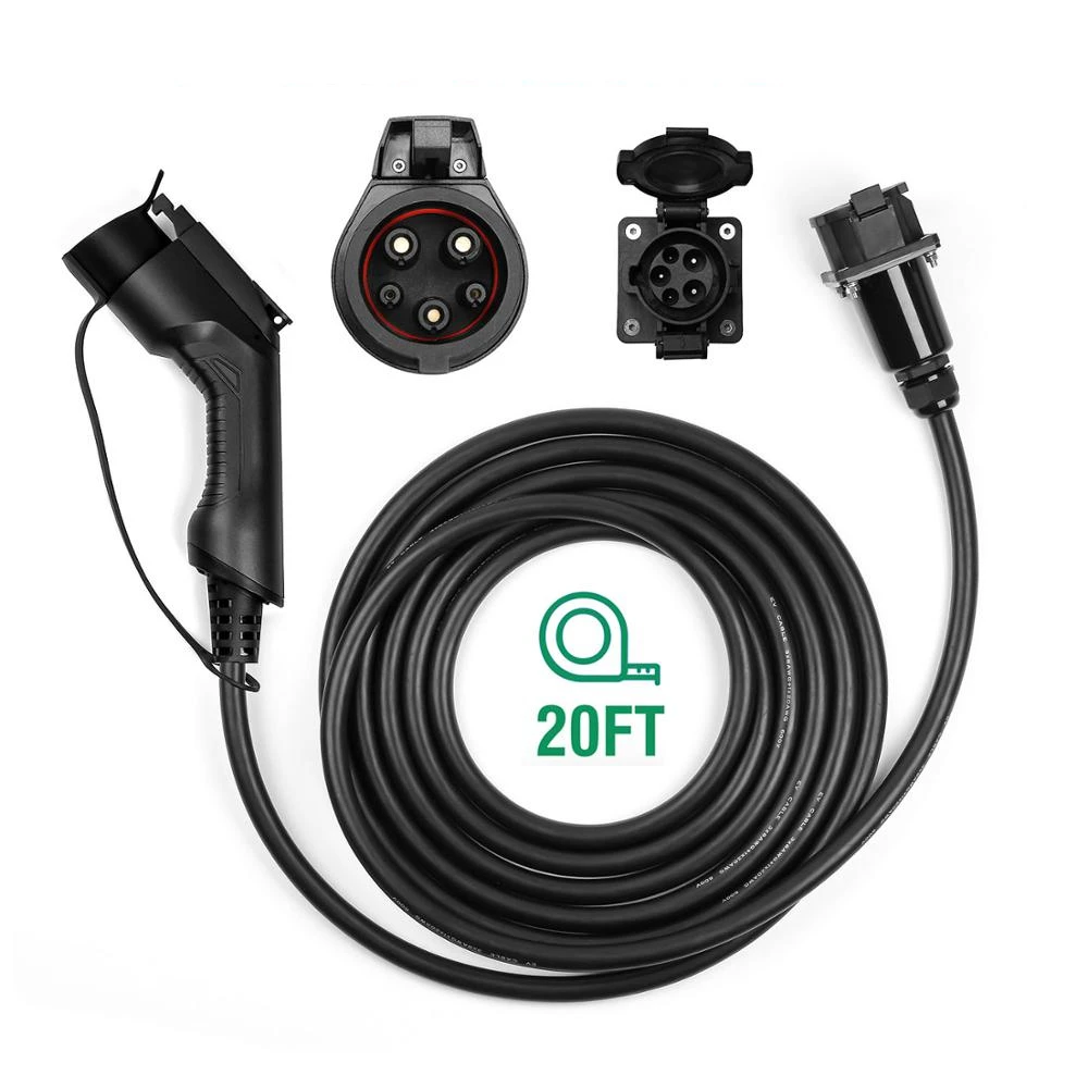 Cars Charger EV Charging Extension Cable 32A Type 1 SAE J1772 Electric
