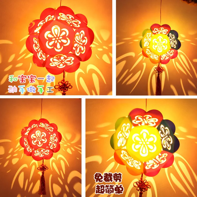 DIY Chinese Palace Retro Style Portable Amazing Blossom Flower Light Lamp Party Glowing Lanterns For Mid-Autumn Festival Gift | Дом и сад
