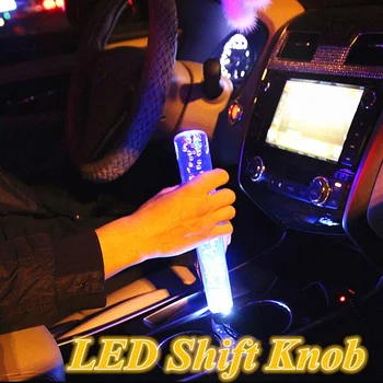 

25cm Universal Car Manual Shift Knob Gear Shifter Head Shift Knob Stick with LED Breathing Light 12V Bubble Blue Throw Gear Knob