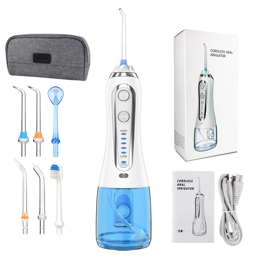 h2ofloss Oral Irrigator 5 Modes 300ml USB Rechargeable for VIP