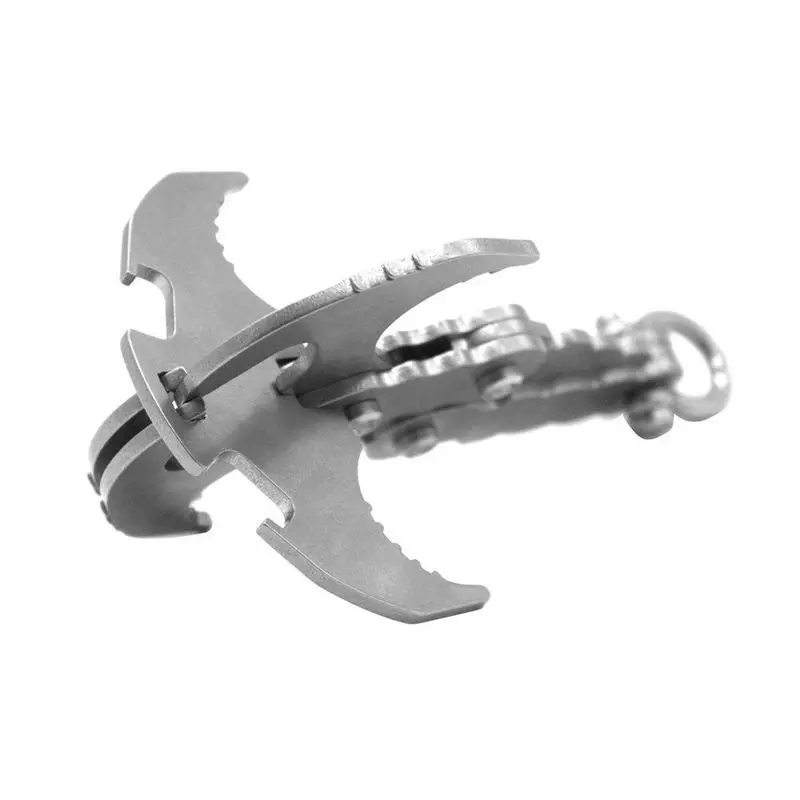 

Grappling Hook,Gravity Rock Climbing Hooks Folding 4 Claws Survival Carabiner Hooks Stainless Steel Climbing Rope Survival Climb