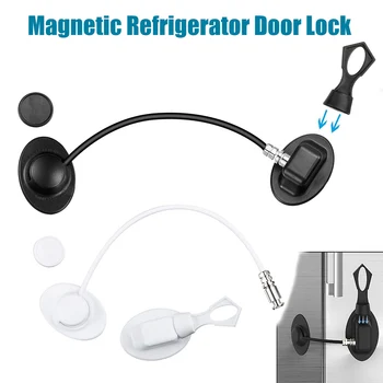 

1 PC Magnetic Refrigerator Door Lock Cabinet Drawer Window Lock Strong 3M Adhesives Baby Safety Locks Infant Security Lock