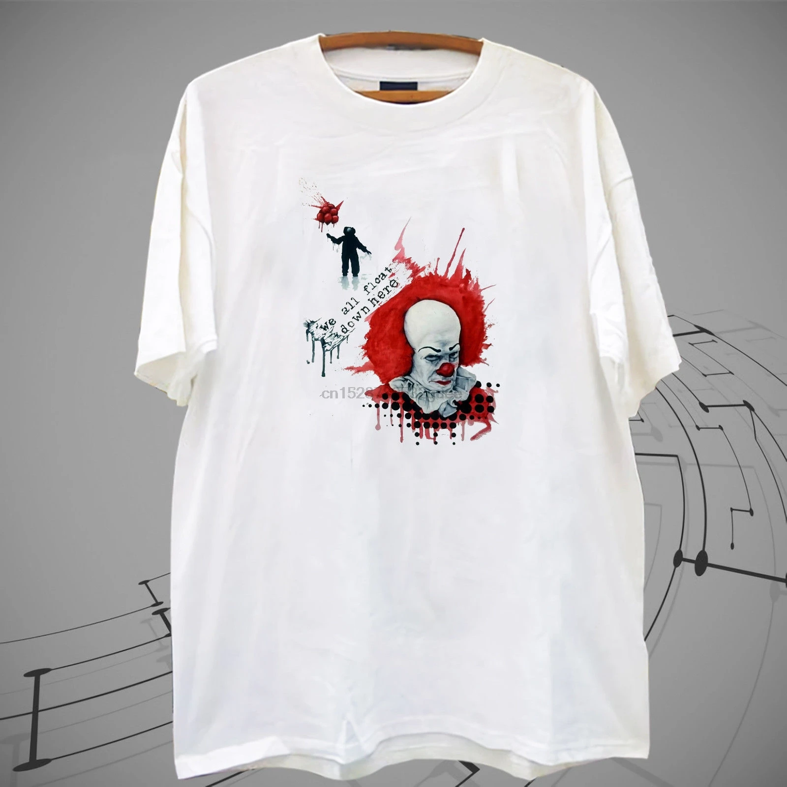 Это Pennywise ужас триллер 2019 фильм белая футболка XS-2XL | Мужская одежда