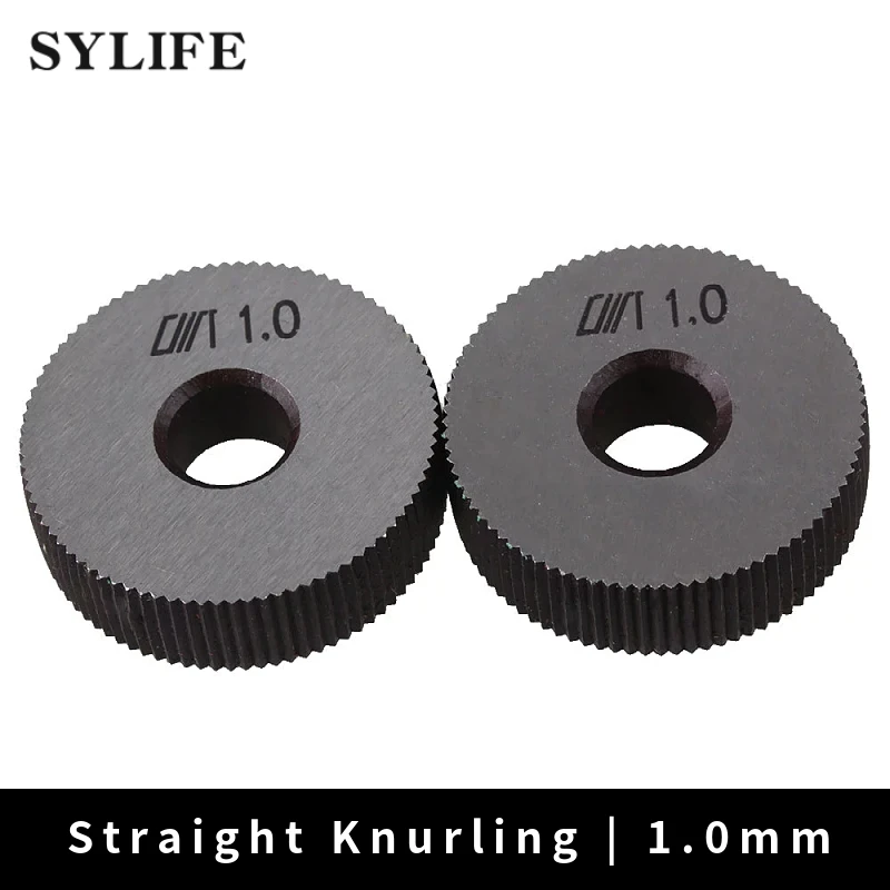 2x Anti Slip Single Straight Coarse 1mm Linear Knurling Wheel for Metal Lathe 