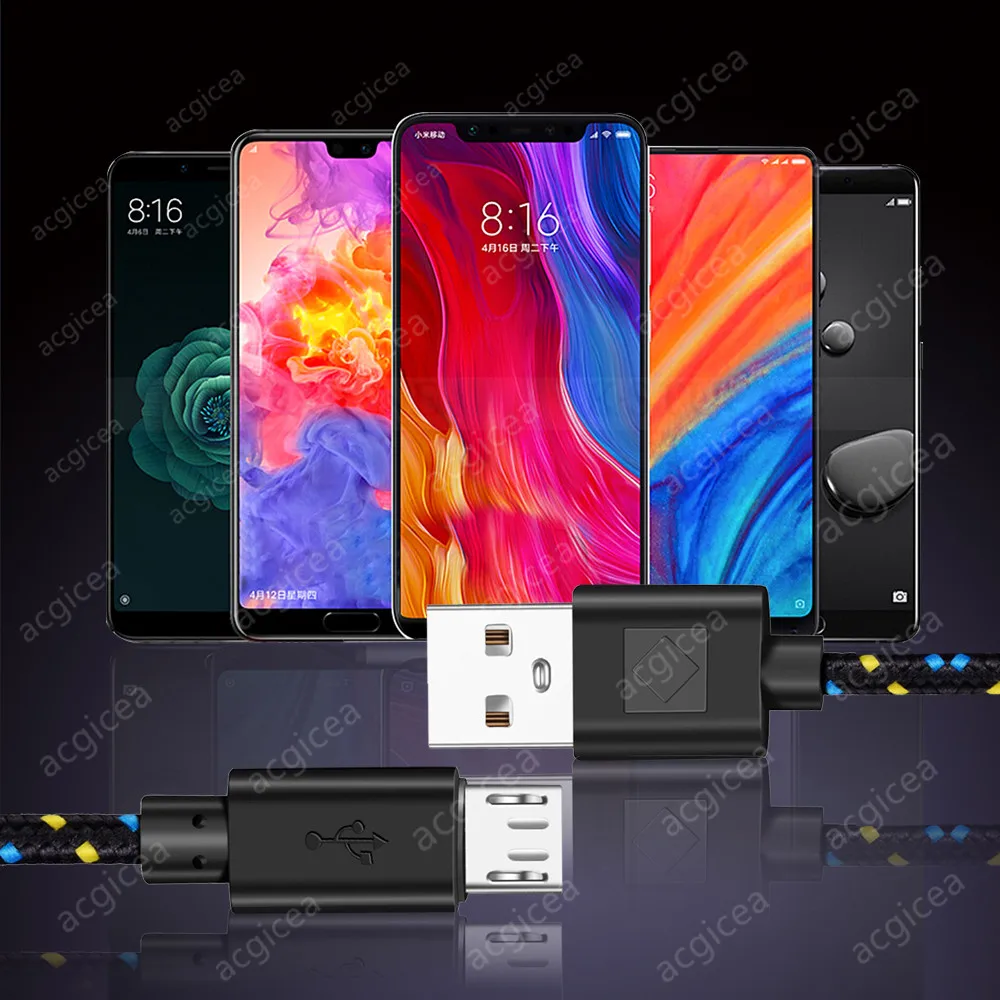 Кабель Micro USB в нейлоновой оплетке для быстрой зарядки|Кабели мобильных
