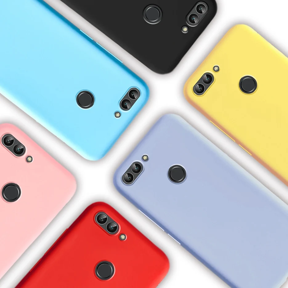 

For Funda Huawei P Smart Case TPU Soft Silicone Candy Color Back Cover Phone Case For Huawei P Smart Cover FIG-LX1 Psmart Bumper