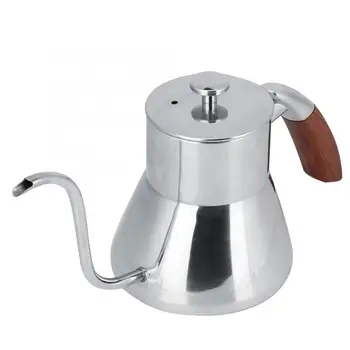 

800ml Silver Stainless Steel Coffee Pot Water Kettle for Home Coffee Shop Use