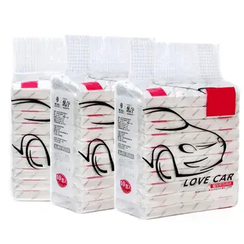 

10PCS Tissue Box Car Portable Soft Paper Tower Napkins Tissue For Home Kitchen Bathroom Toilet Paper