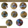 LED Light Up Fidget Spinner Luminous Finger Toy Hand Spinner Stress Reduction and Anxiety Relief Party Favors for Kids Adults 6