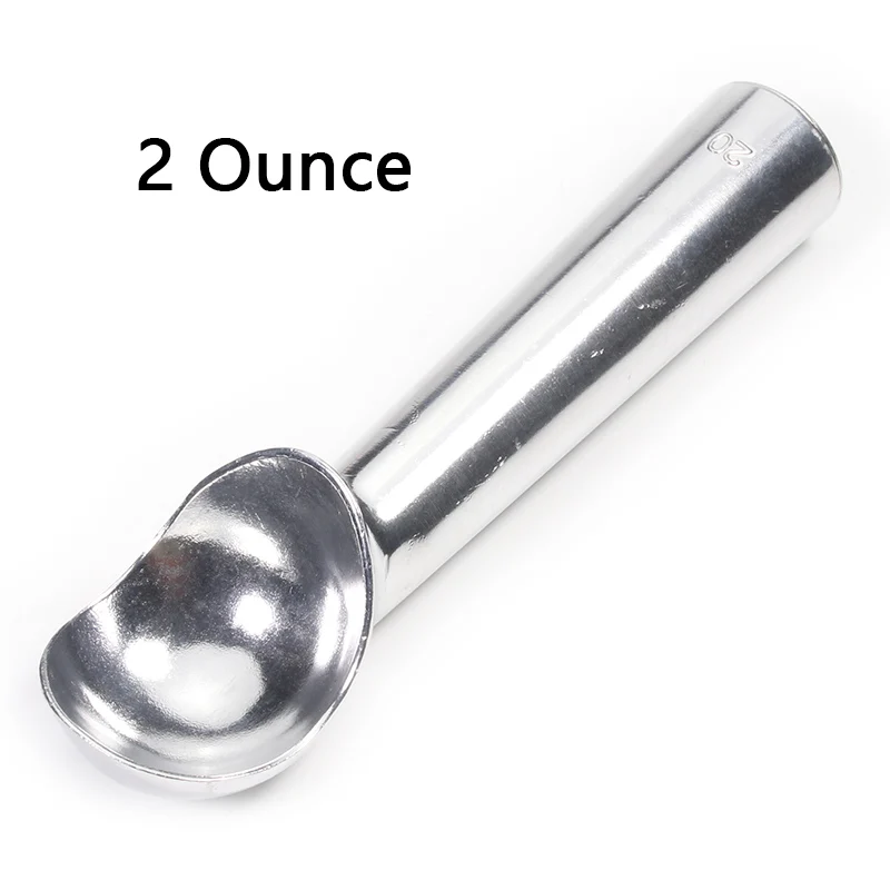 Non-Stick Anti-Feeze Ice Cream Scoop with Unique Liquid Filled Heat Conductive Handle Simple One Piece Aluminum 1.5 and 2 Ounce - Цвет: 2 Ounces Silver