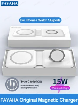 For Magnetic Safe Wireless Fast Charger For iPhone 12 Pro Max 12 Mini Wireless Duo Charger For Apple AirPods For Apple Watch 1