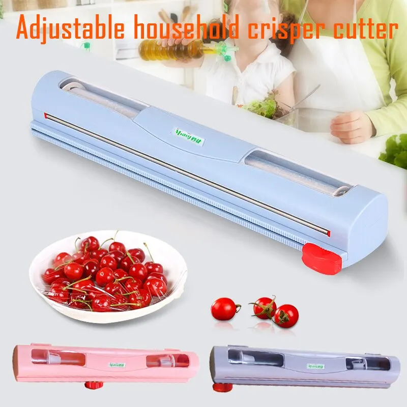 

ABS Good Useful Fruit Food Fresh Keeping Plastic Cling Wrap Dispenser Preservative Film Cutter Kitchen Tool Accessories
