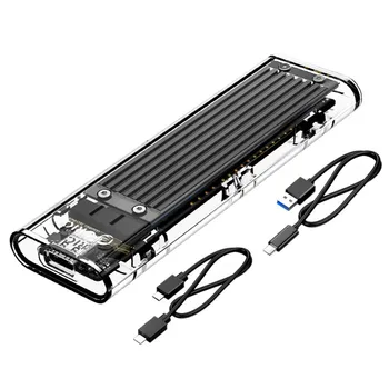 

M2 SSD Case M.2 USB NVME SSD Enclosure Transparent Hard Drive Disk For M2 NVME SSD Enclosure Type C 3.1 M Key M.2 Cover