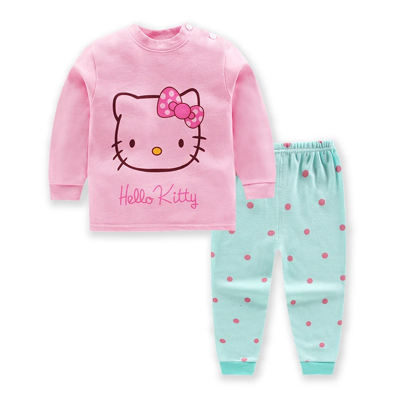Children Clothing Sets 2019 Autumn Winter 2pcs Set Christmas Outfits 0-6 Year Kids Clothes Toddler Baby Girls Boys Cartoon | Детская