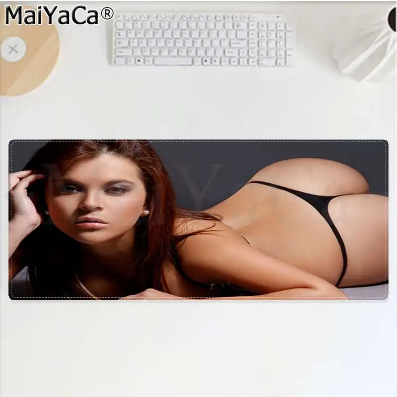 MaiYaCa сексуальный коврик для мыши с запирающимся краем для девушек, резиновый компьютерный игровой коврик для мыши