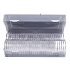 HOT-46 mm Coin Capsules Plastic Round Coin Holder Case and 7Sizes (16/20/25/27/30/38/46mm) Protect Gasket 1