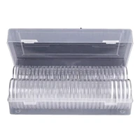 HOT-46 mm Coin Capsules Plastic Round Coin Holder Case and 7Sizes (16/20/25/27/30/38/46mm) Protect Gasket 1