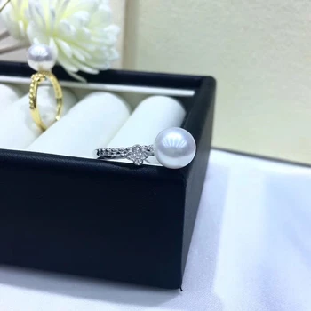 

925 Sterling Silver Adjustable Pearl Ring Settings Findings Mountings Parts for Oyster Pearls Corals Jade Beads Stones