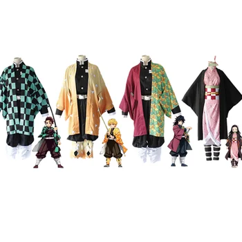 

Kimetsu no Yaiba Cosplay Costumes Demonic Women Men's Sets Kamado Nezuko Anime Clothes Demon Slayer Party Performance Clothes
