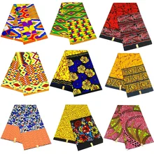 Полиэстер дешевая 6 ярдов tissu africain Анкара ткань текстиль Африканский Воск принты ткань для женщин