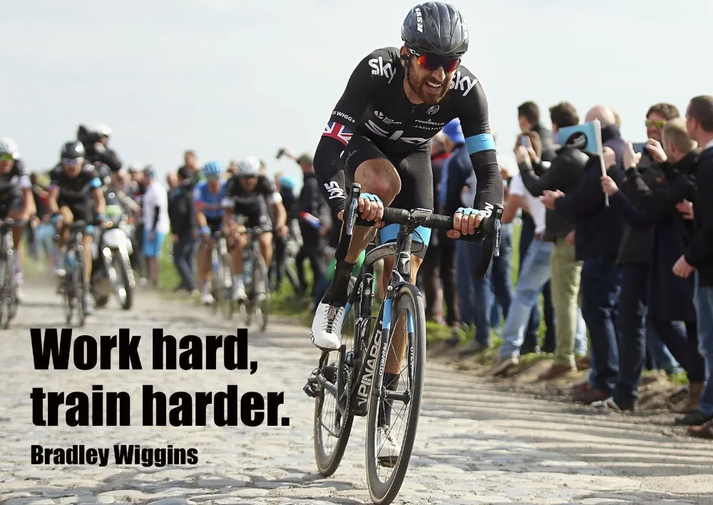 BRADLEY WIGGINS 5-мотивация Шелковый плакат декоративной живописи 24x36inch | Дом и сад