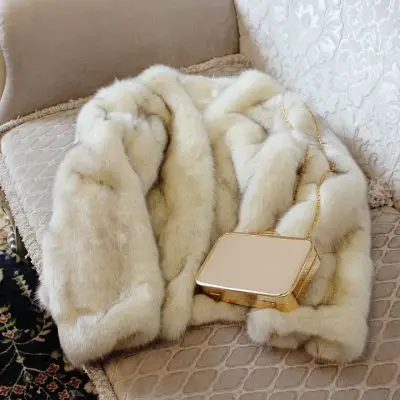 

2020 New Style High-end Fashion Women Faux Fur Coat S103