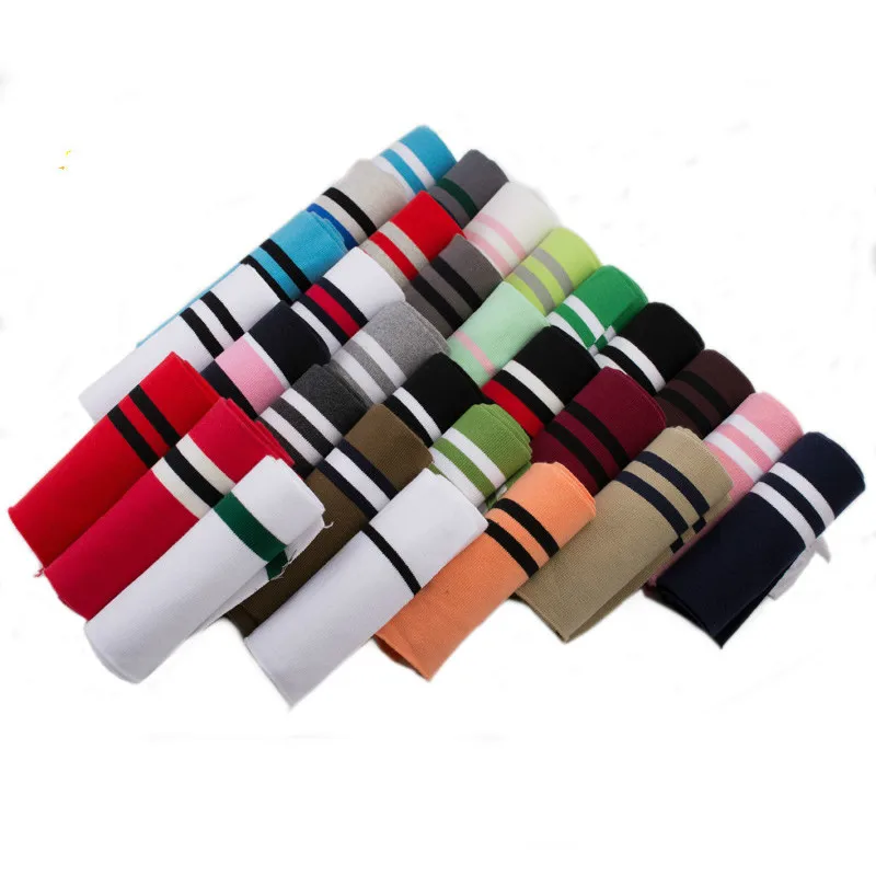 Полосатые манжеты из хлопка и спандекса 85 см|knit fabric|cotton knit fabricfabric diy |