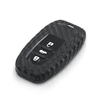 Cover chiave telecomando per Audi A6L A4L Q5 A3 A4 B6 B7 B8 A5 A6 S5 S7 A1 A7 A8 Quattro Q3 Q7 - KEYYOU Carbon Fiber Smart Silicone Car Key Case Cover For Audi A6L A4L Q5 A3