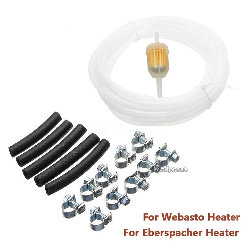 1Set Parking Diesel Heater Kits Fuel Line + Connecting Hose + Clamp + Fuel  Filter Kit For Webasto Eberspacher - AliExpress