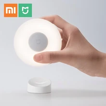 Новейший Xiaomi Mi светодиодный индукционный Ночной светильник 2 лампы Регулируемая яркость инфракрасный умный датчик человеческого тела с магнитной основой