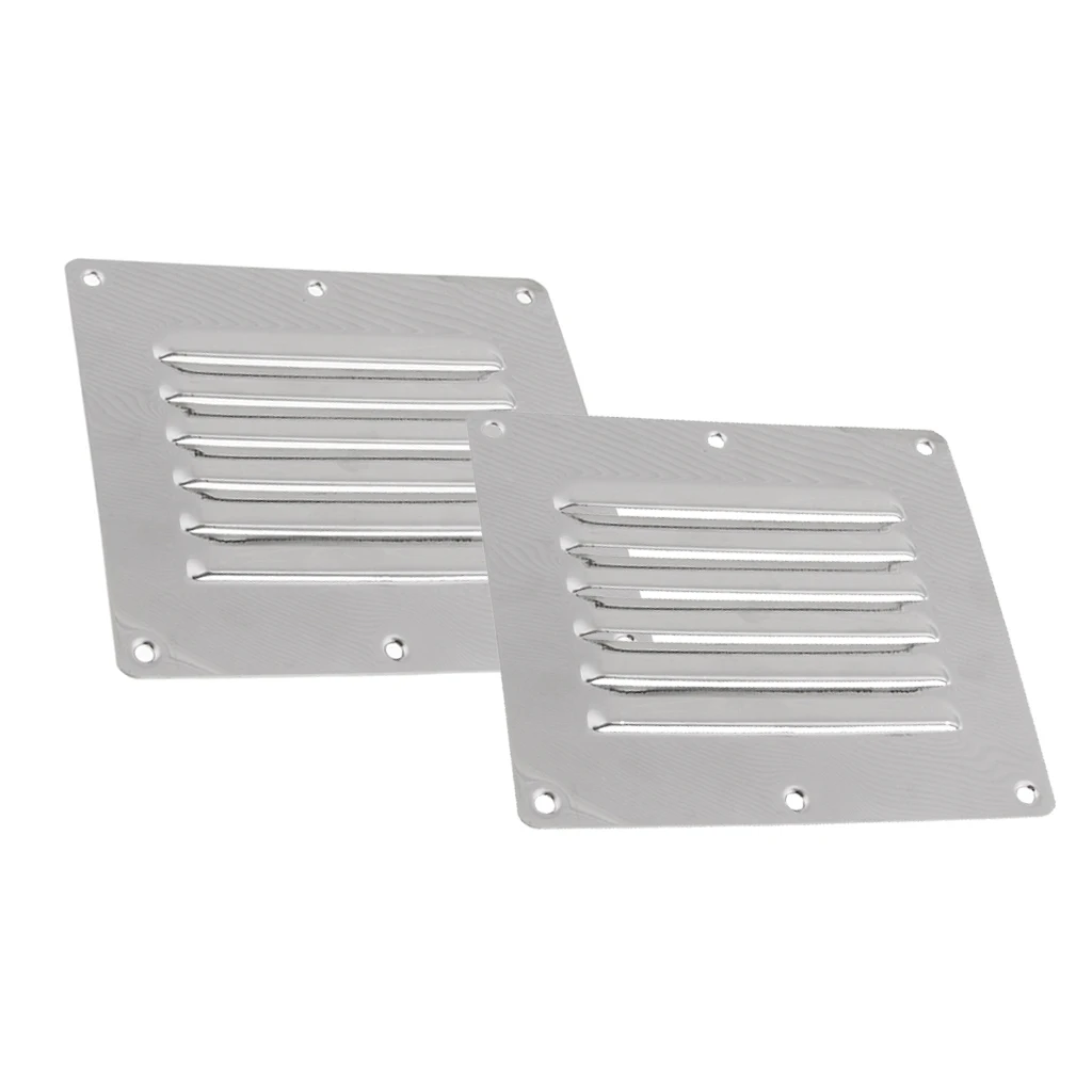 2pcs Marine Boat Stainless Steel Air Vent Louver Grill Cover Ventilation