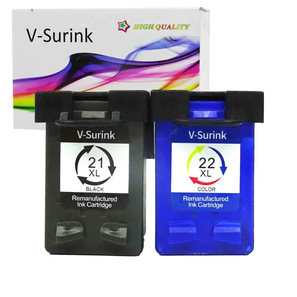 V-Surink 21 22XL картридж для hp 22 с чернилами Deskjet 3915 3920 D1320 F2100 F2280 F4180 |