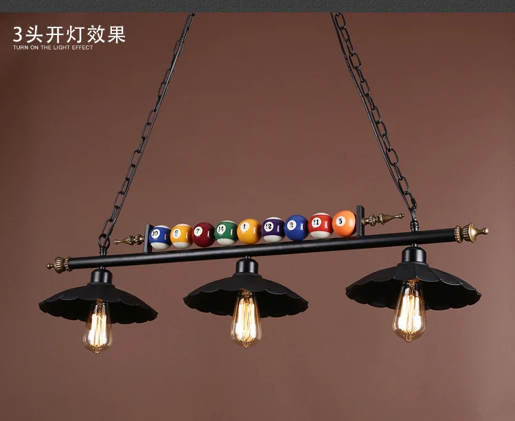 Suspensa de Led Decorativa para Restaurante Mesa de Bilhar Lâmpada Americana Luminária Roupas Loja Bilhar Bar 10 High Quality Luzes e Iluminação