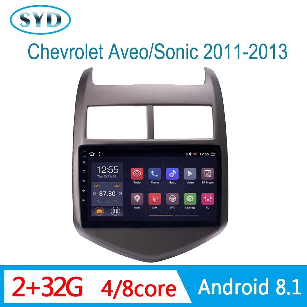 Автомагнитола для Chevrolet Aveo Sonic 2011 2012 2013 ОЗУ 2 ГБ 32 аудио GPS Navi мультимедийная