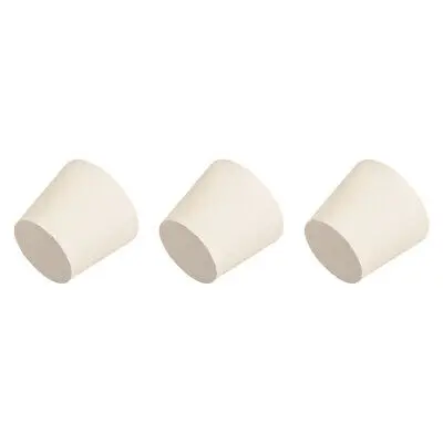 

White Tapered Shaped Solid Rubber Stopper for Lab Tube Stopper Size 6 (25-33mm)3Pcs