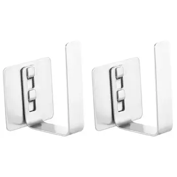 

2pcs Lid Cover Portable Household Multi-Purpose No Punching Wall Hanging Rack Pot Cover Holder for Bedroom Bathroom